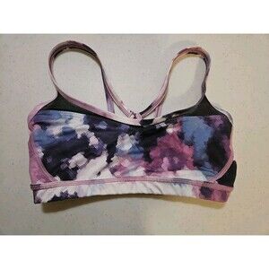 Lululemon Sweaty Endeavor Blooming Pixie Strappy Back Sports Bra Size 6 Yoga